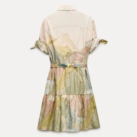 ZARA PRINTED SHORT DRESS - Picture 5 of 10